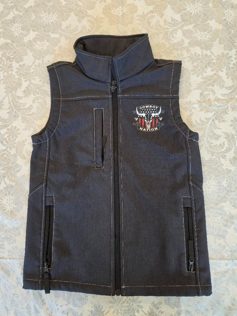 Boys Cowboy Hardware Cowboy Nation Vest Size M/7-8 Back to School Rodeo Like New
